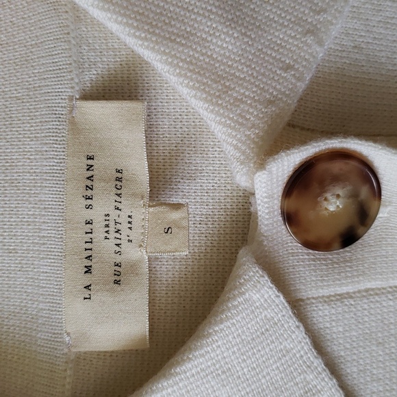 Sezane Betty Cardigan in Ecru size S - Picture 4 of 16